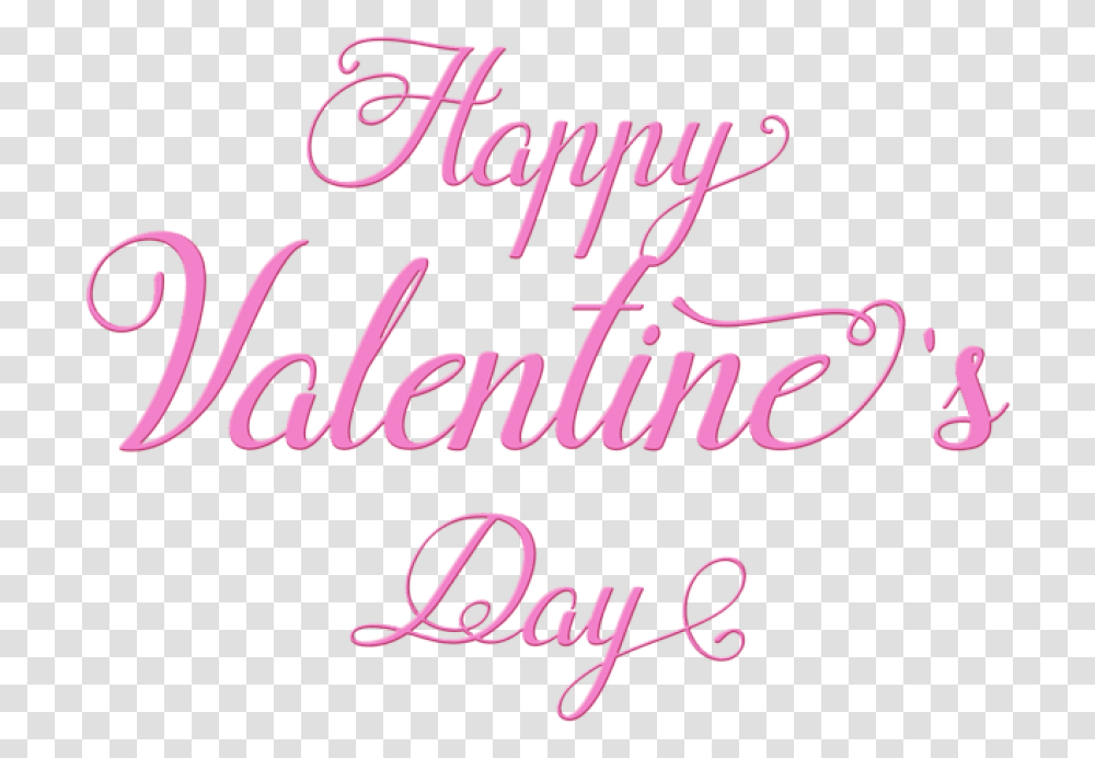 Free Download Happy Valentine's Day Pink Text, Word, Alphabet, Handwriting, Calligraphy Transparent Png