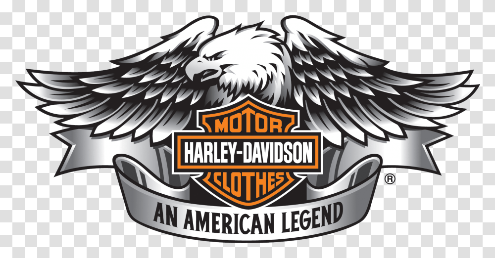 Free Download Harley Davidson Logo Motor Harley Davidson Clothes, Symbol, Bird, Animal, Emblem Transparent Png