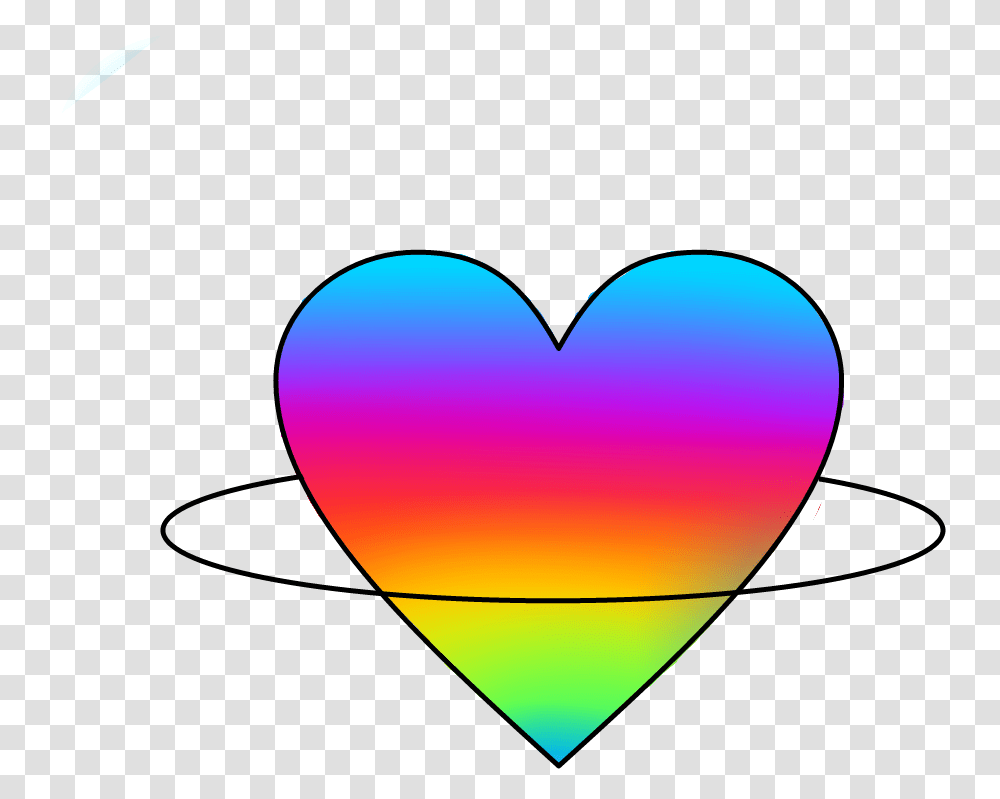 Free Download Heart Rainbow Planet Sticker By Sof A 3 Heart Rainbow, Moon, Outer Space, Night, Astronomy Transparent Png