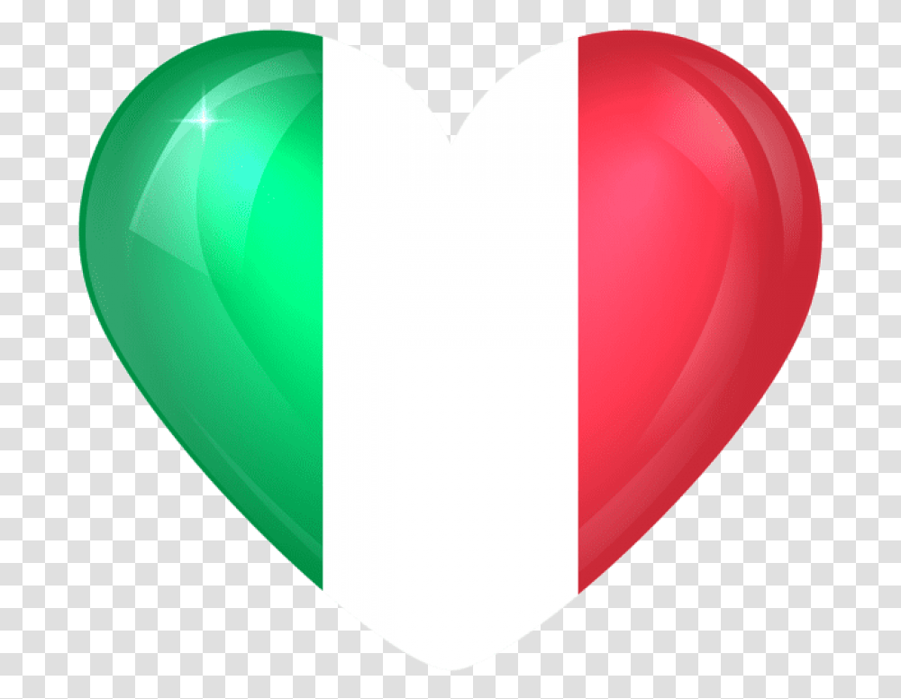 Free Download Italy Large Heart Flag Clipart, Balloon Transparent Png