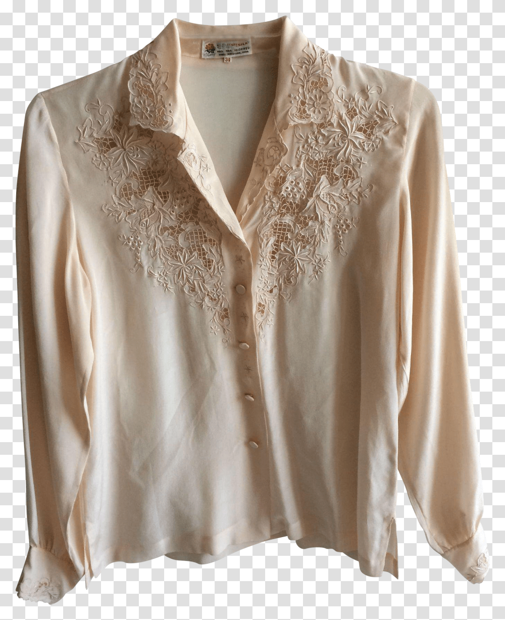 Free Download Mart Background Silk Blouse Embroidered Vintage, Apparel, Long Sleeve, Sweater Transparent Png