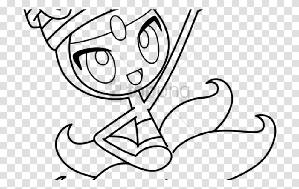 Free Download Meloetta Pokemon Coloring Pages Free, Stencil, Leisure Activities, Lawn Mower Transparent Png