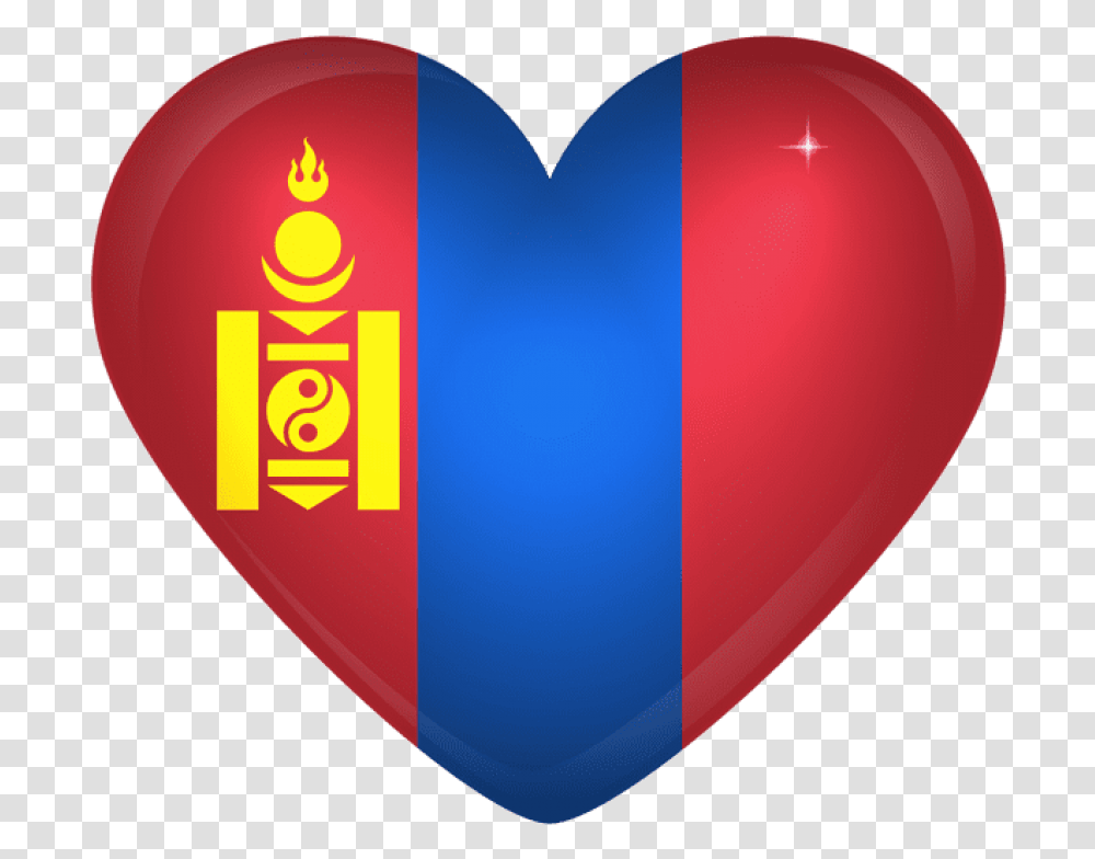 Free Download Mongolia Large Heart Flag Clipart Mongolia Flag In A Heart, Balloon Transparent Png