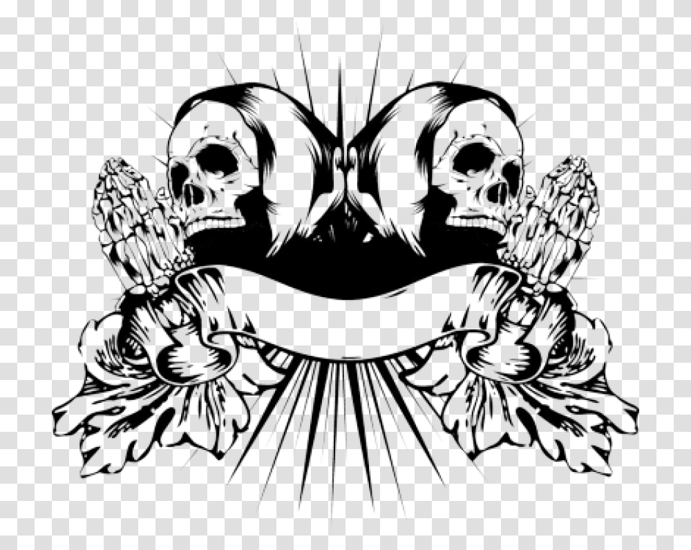 Free Download Praying Skull Hands Tattoo Images Skeleton Praying Hands Tattoo, Chandelier, Lamp, Lace Transparent Png