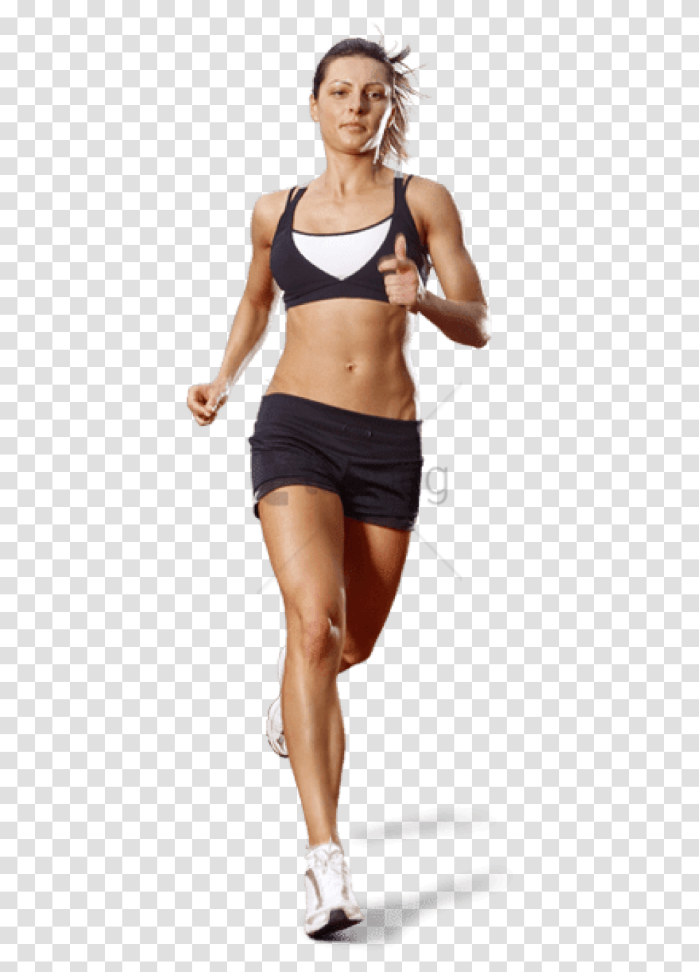Free Download Running Woman Front Images Background Woman Running No Background, Shorts, Person, Fitness Transparent Png