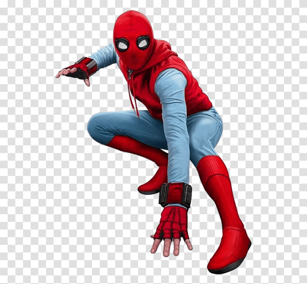 Free Download Spider Man Homecoming Homemade Suit Clipart, Person, Helmet, People Transparent Png