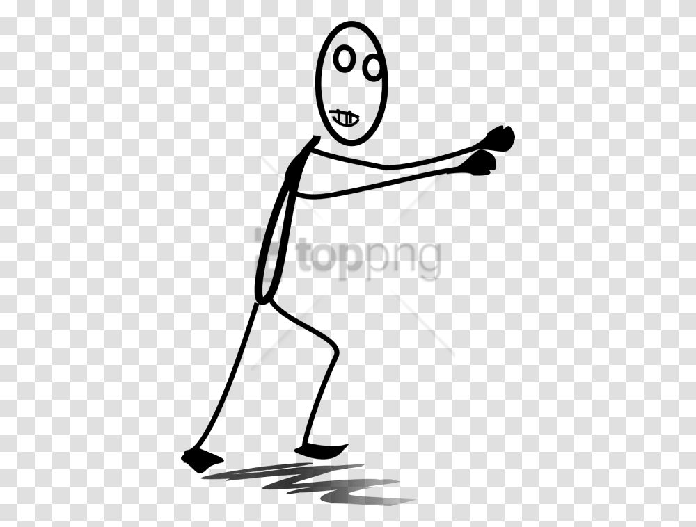 Free Download Stick Figure Pushing Images Background Angry Stickman, Stencil, Bow, Drawing Transparent Png