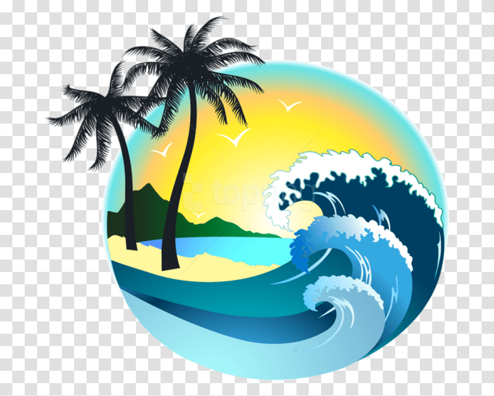 Free Download Summer Sea Decor Clipart Photo Beach Wave Wave Clipart, Nature, Outdoors, Sphere Transparent Png
