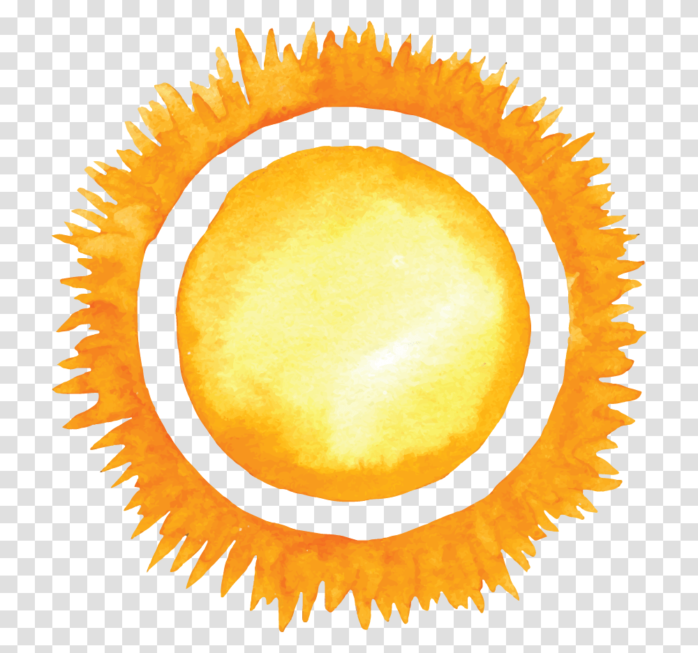 Free Download Summer Watercolor Sun Clipart Watercolor Free Watercolor Sun Background, Egg, Food, Plant Transparent Png