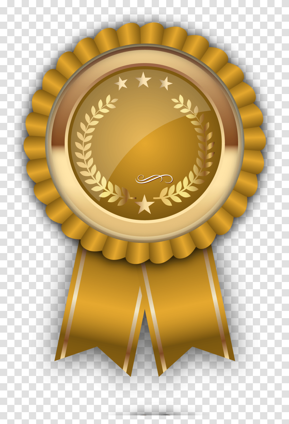 Free Download Vector Award Badge, Gold, Lamp, Gold Medal, Trophy Transparent Png