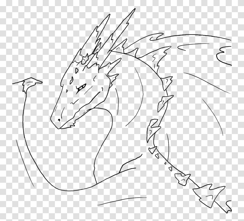 Free Dragon Outlines Ii By Suzidragonlady Dragon Line Art Head, Gray, World Of Warcraft Transparent Png