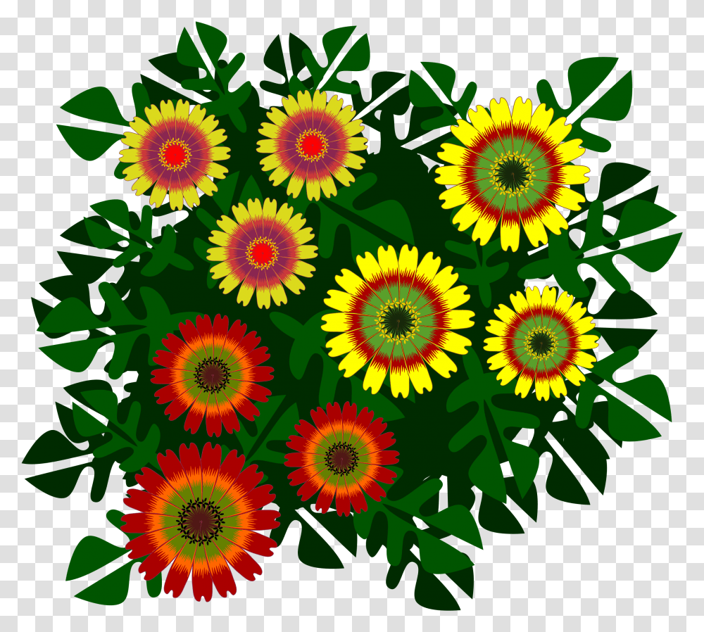 Free Drawing Flower Clipart Sunflower, Floral Design, Pattern, Rug Transparent Png