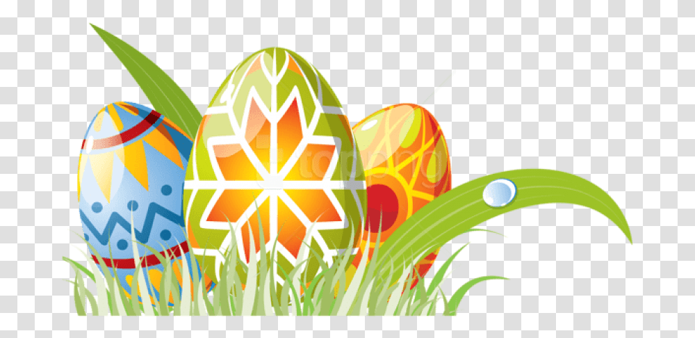 Free Easter Eggs With Grass Decoration Easter Eggs In Grass, Plant, Food Transparent Png