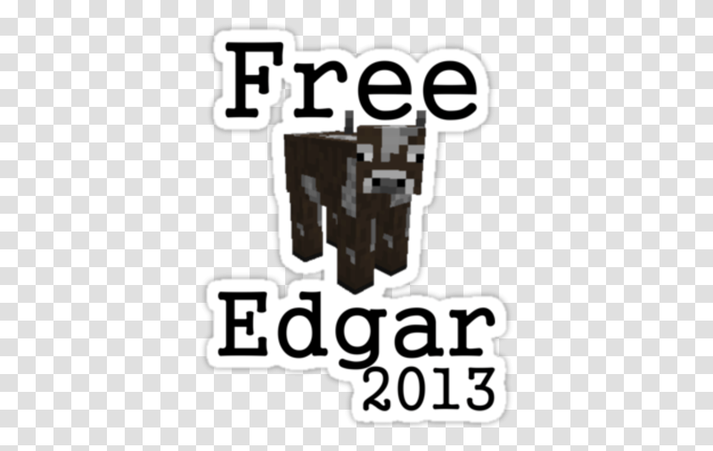 Free Edgar 2013 Earring Text Minecraft Cow, Alphabet, Amphiprion, Sea Life, Fish Transparent Png