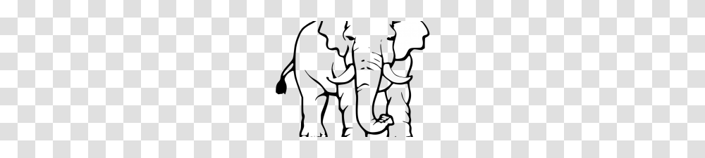 Free Elephant Clipart Black And White Elephant Clip Art Free, Stencil, Silhouette, Moon, Nature Transparent Png