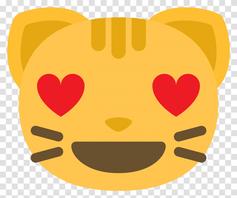 Free Emoji Cat Face Love With Background Dibujos De Emojis De Amor, Food, Cake, Dessert, Bread Transparent Png