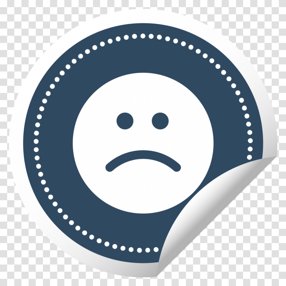 Free Emoji Emoticon Sticker Sad With Background Fancy Circle Price Tag, Clothing, Apparel, Swimwear, Hat Transparent Png