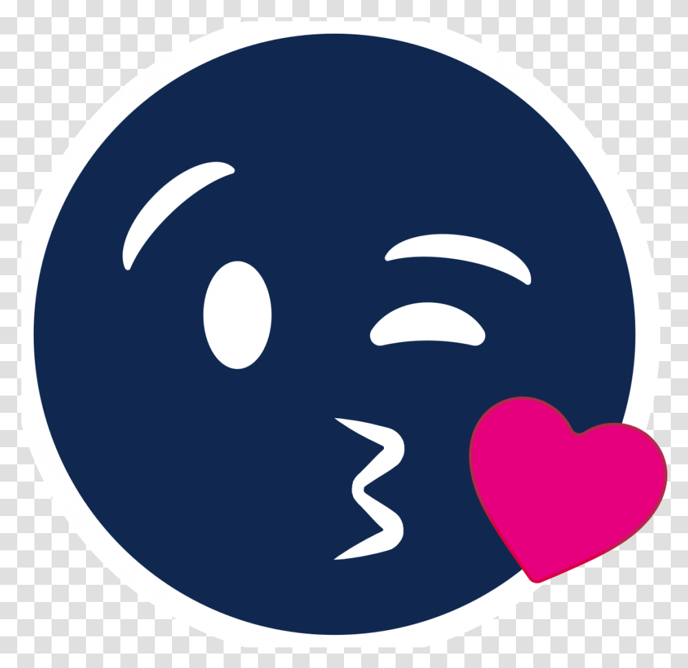 Free Emoji Face Kiss With Happy, Text, Symbol, Logo, Trademark Transparent Png