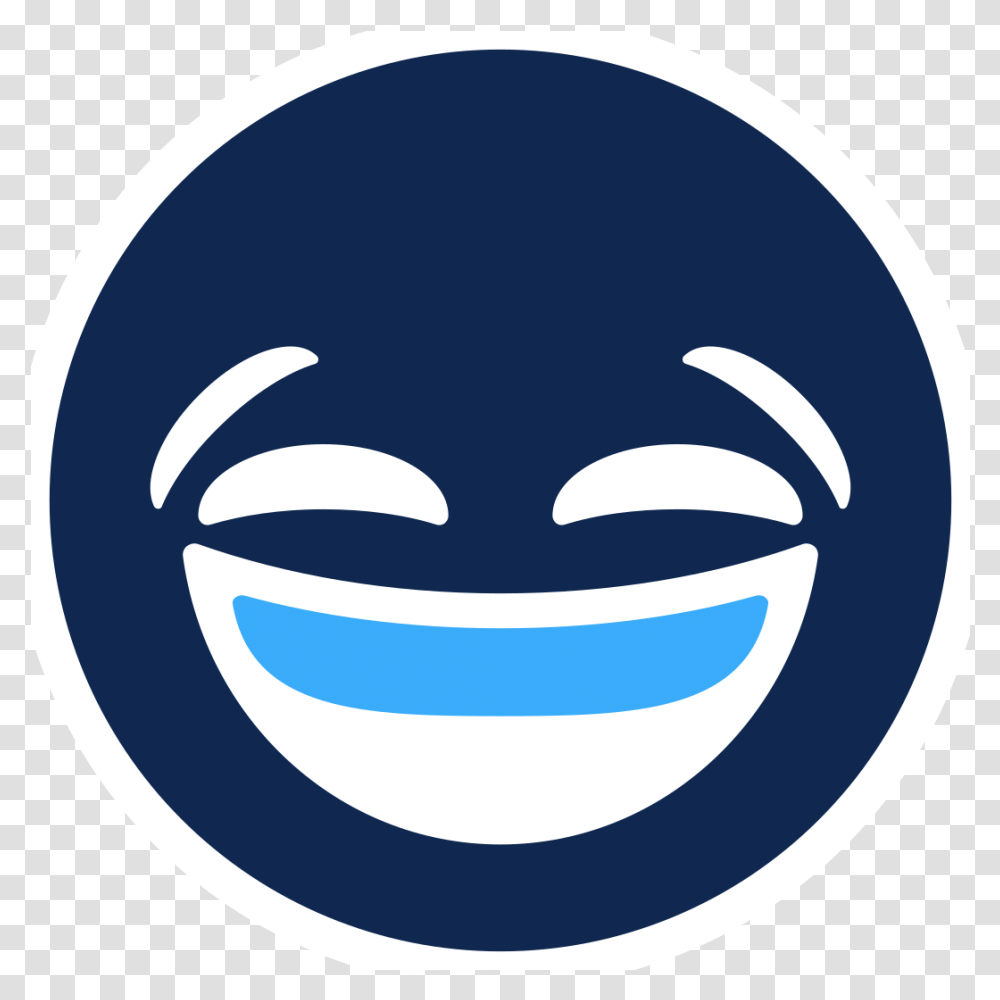 Free Emoji Face Laugh With Background Happy, Label, Text, Sticker, Stencil Transparent Png