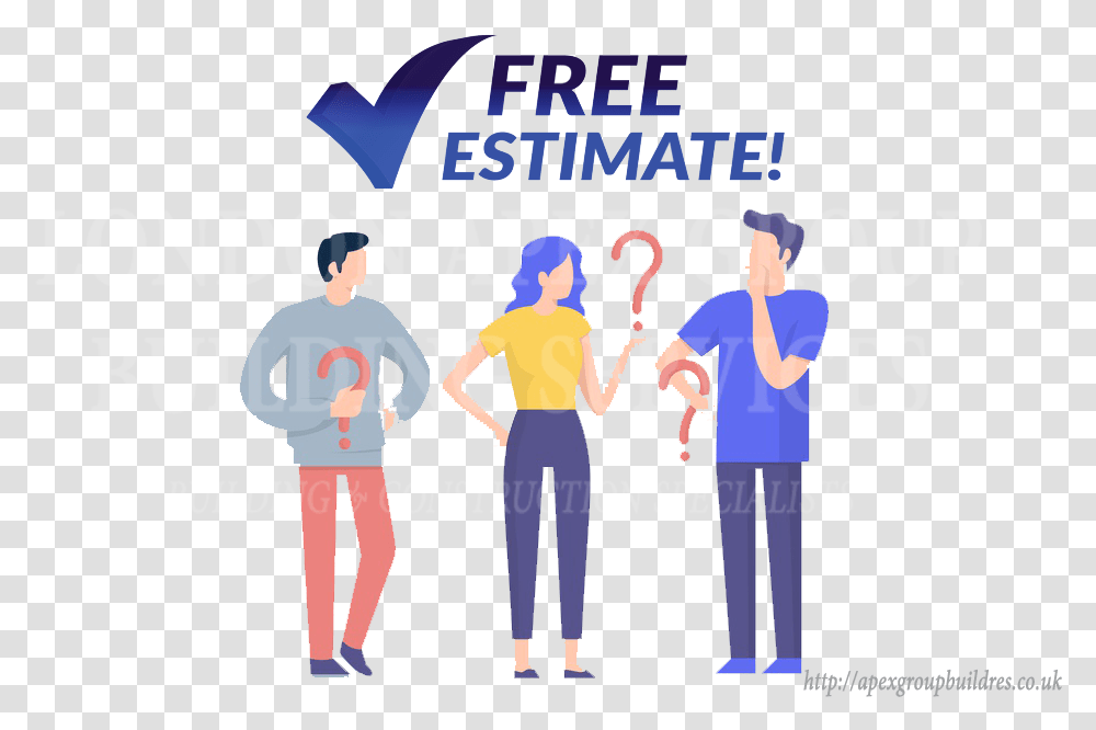 Free Estimates And Advice Question Person Vector, Word, Poster, Advertisement Transparent Png