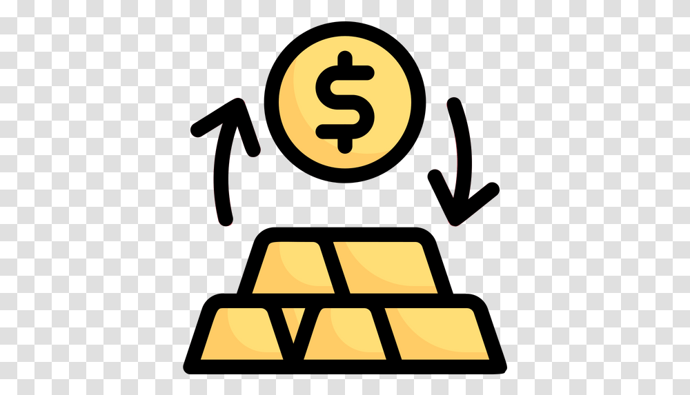 Free Exchange Money To Gold Icon Of Gold Bars Vector, Number, Symbol, Text, Alphabet Transparent Png
