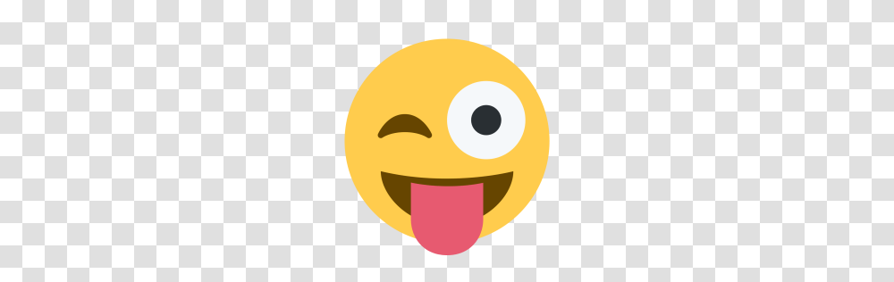 Free Eye Face Joke Tongue Wink Emoji Stuckout Icon Download, Pac Man, Animal Transparent Png