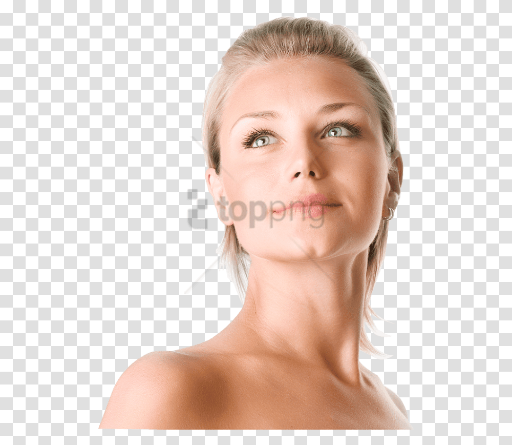 Free Face Blonde Looking Up Images Women Face No Background, Person, Human, Neck, Head Transparent Png