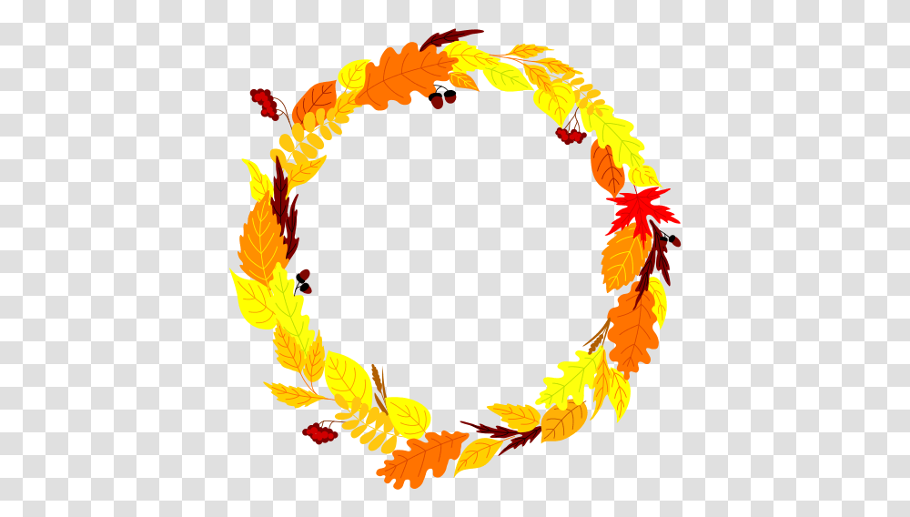 Free Fall Leaves Border, Wreath, Plant Transparent Png
