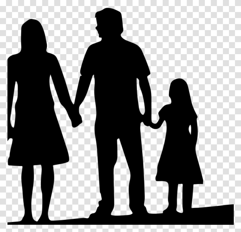 Free Family Silhouette Clip Art 19 4 Person Family Family Silhouette Clipart, Gray, World Of Warcraft Transparent Png