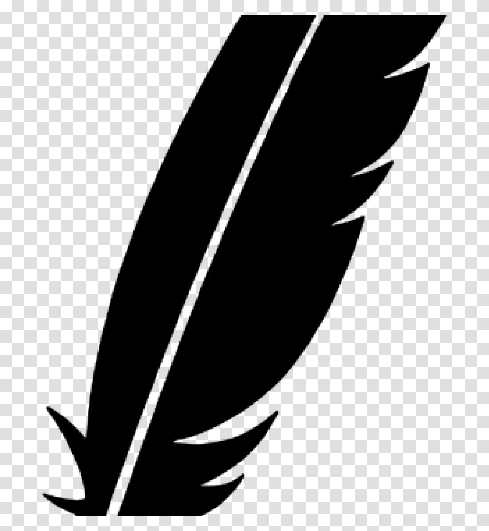Free Feather Clip Art Feather Silhouette Sticker Free Feather Silhouette, Gray, World Of Warcraft Transparent Png