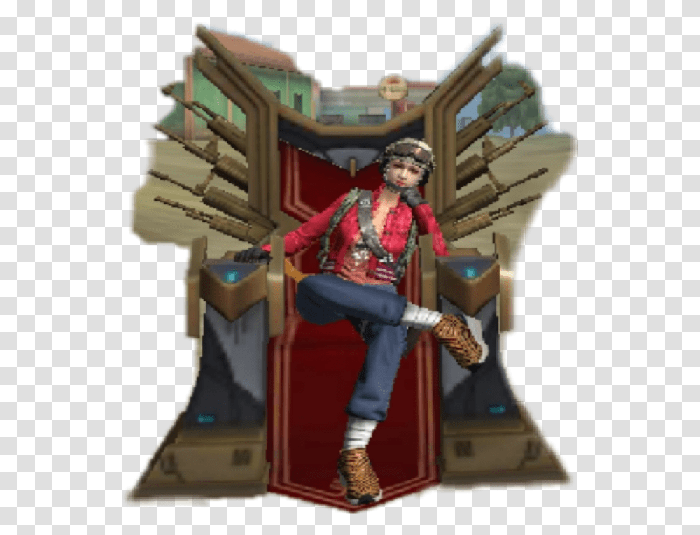 Free Fire Chair, Toy, Person, Samurai, Shoe Transparent Png