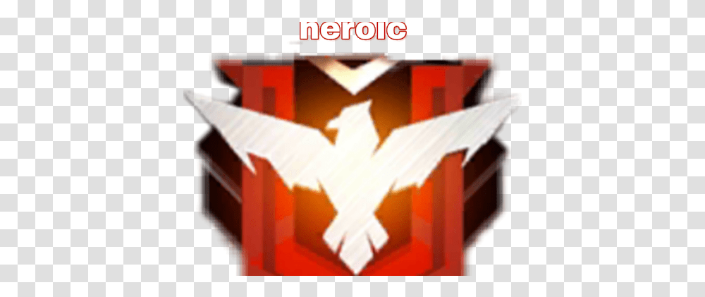 Free Fire Heroic Logo Rango Heroico Free Fire, Symbol, Minecraft, Star Symbol, Arrow Transparent Png