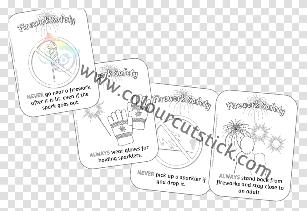 Free Fireworks Colouringcoloring Pages For Children Kids, Text, Paper, Passport, Id Cards Transparent Png