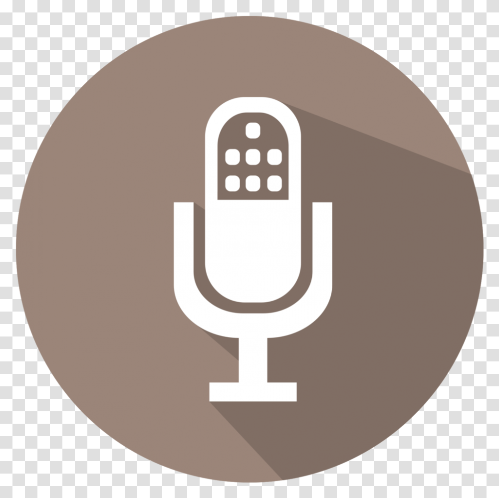 Free Flat Icon Microphone 1196958 With Micrfono Vector Podcast, Logo, Symbol, Trademark, Hand Transparent Png