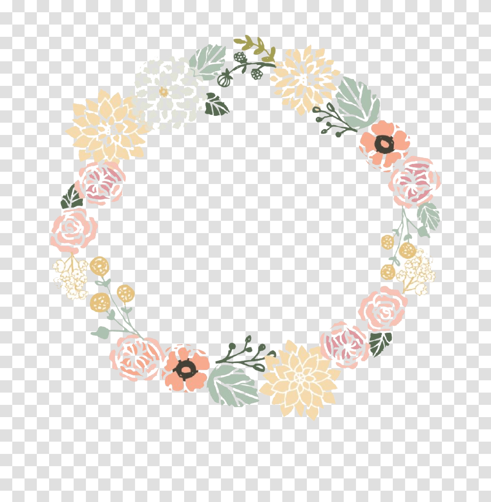 Free Flower Clipart Background Flower Frame Vector, Graphics, Floral Design, Pattern, Bracelet Transparent Png