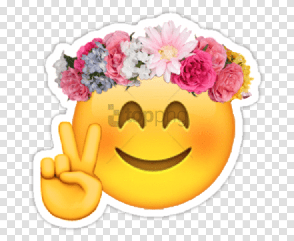 Free Flower Emoji Image With, Birthday Cake, Dessert, Food, Pillow Transparent Png