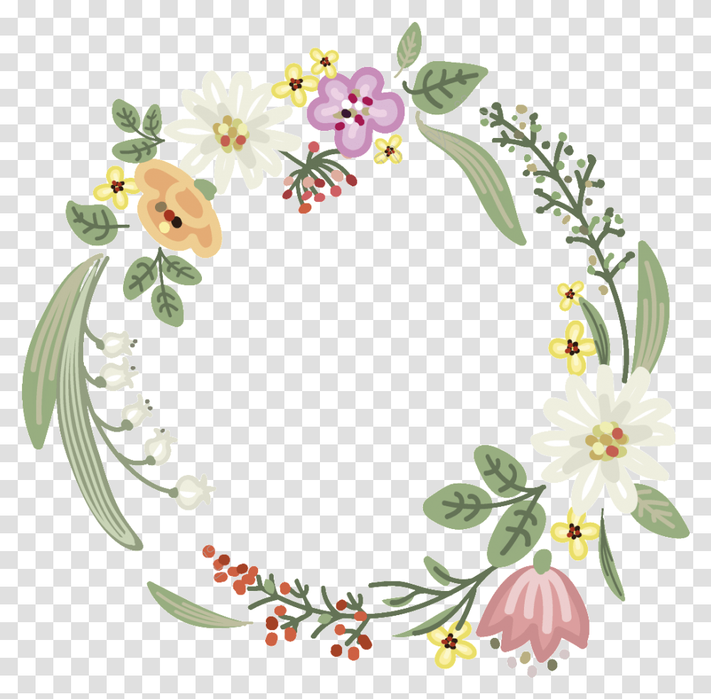 Free Flower Garland Download Clip Art Flowers Vector Free Download, Graphics, Floral Design, Pattern, Plant Transparent Png