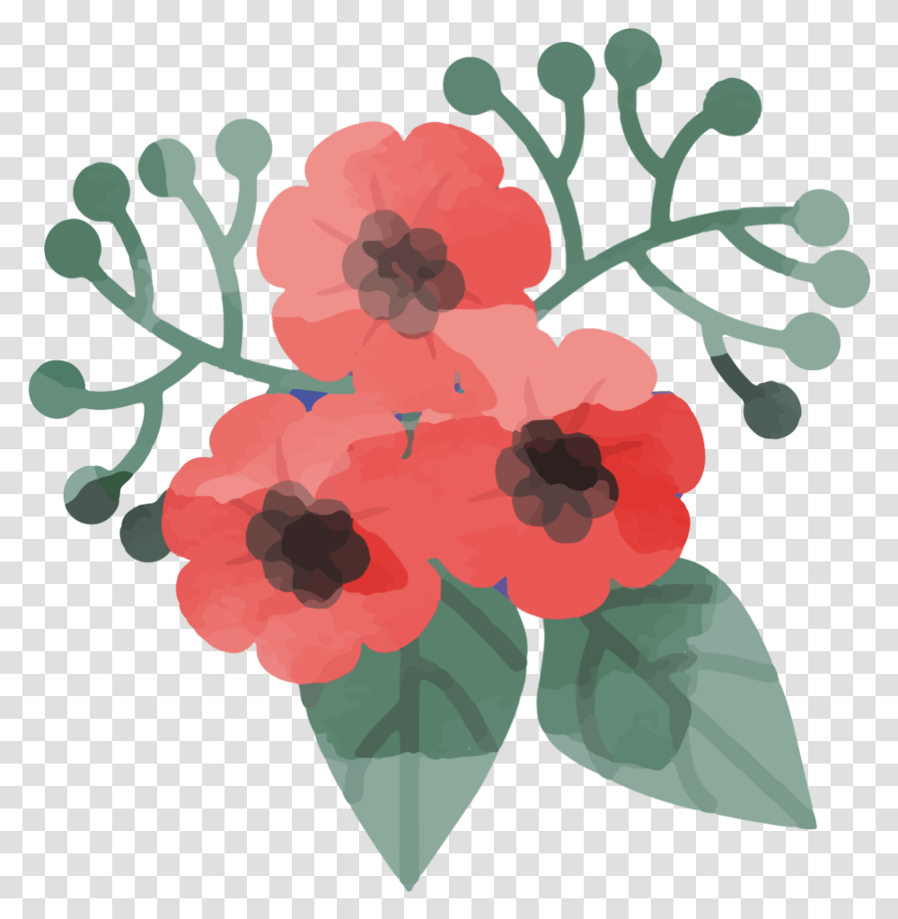 Free Flower Watercolor With Poppy, Graphics, Art, Plant, Floral Design Transparent Png