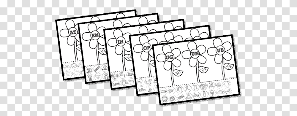 Free Flower Word Family Cut And Paste Word Families A Worksheet Free, Doodle, Drawing, Art, Text Transparent Png