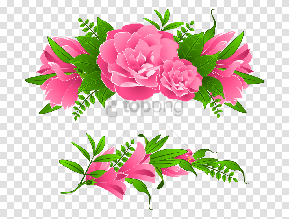 Free Flowers Border Image With Flower Clipart Border, Plant, Blossom, Floral Design Transparent Png