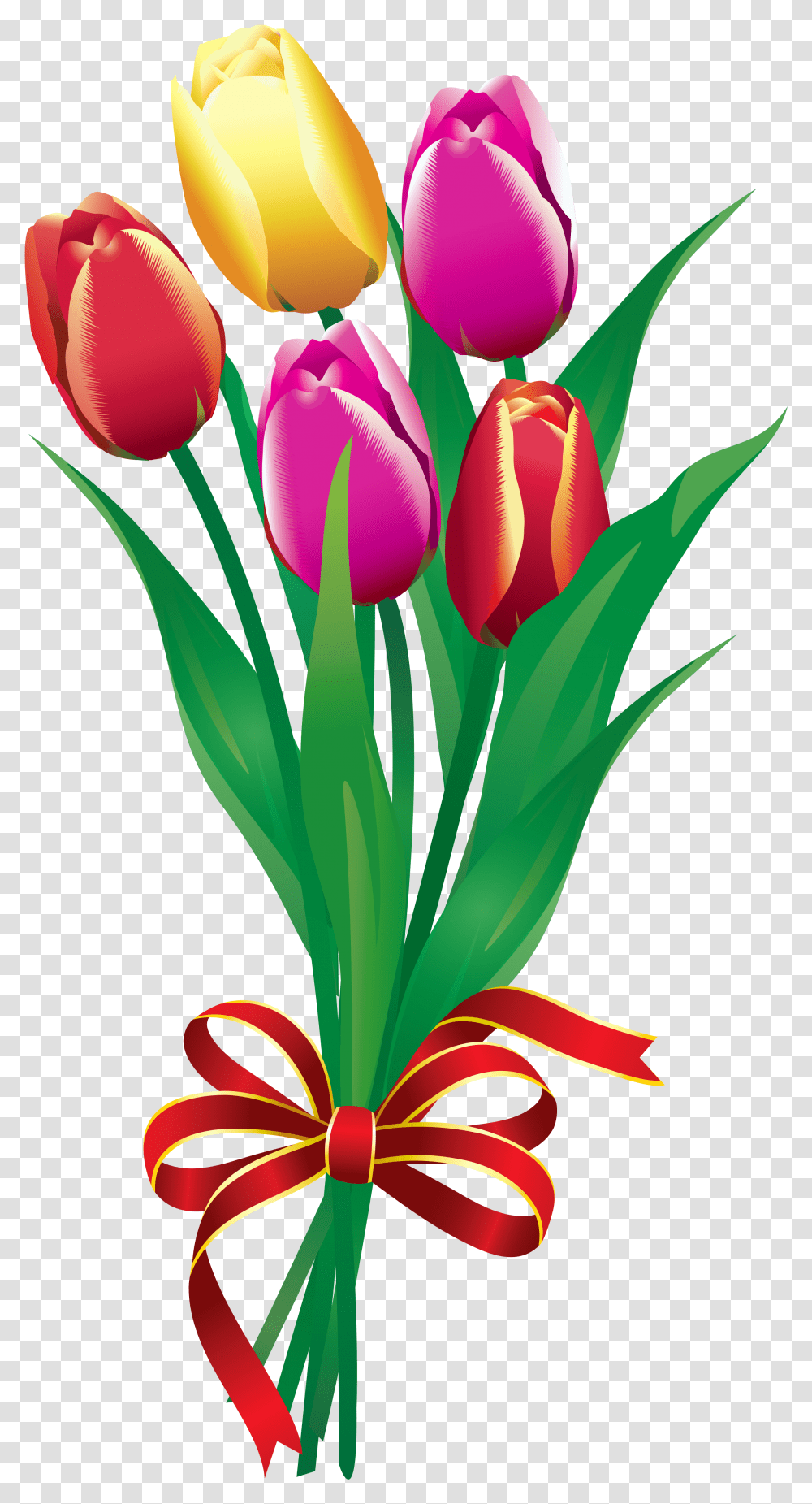 Free Flowers Bouquet Download Bouquet Of Tulips Clipart, Plant, Blossom Transparent Png