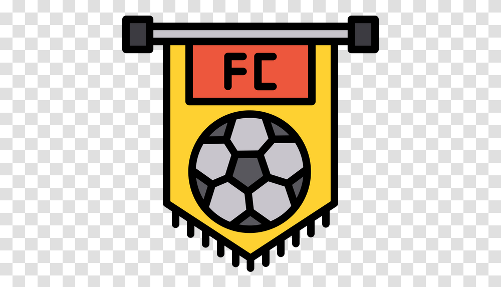 Free Football Club Flag Icon Of Colored Outline Style For Soccer, Soccer Ball, Team, Text, Symbol Transparent Png