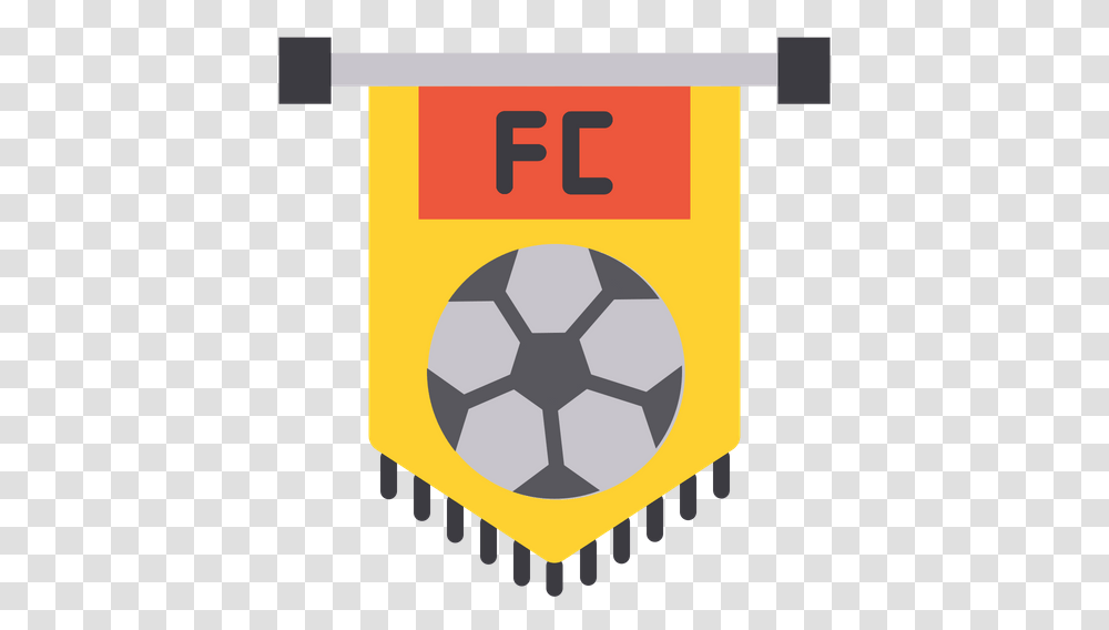 Free Football Club Flag Icon Of Flat Vertical, Soccer Ball, Team Sport, Sports, Text Transparent Png