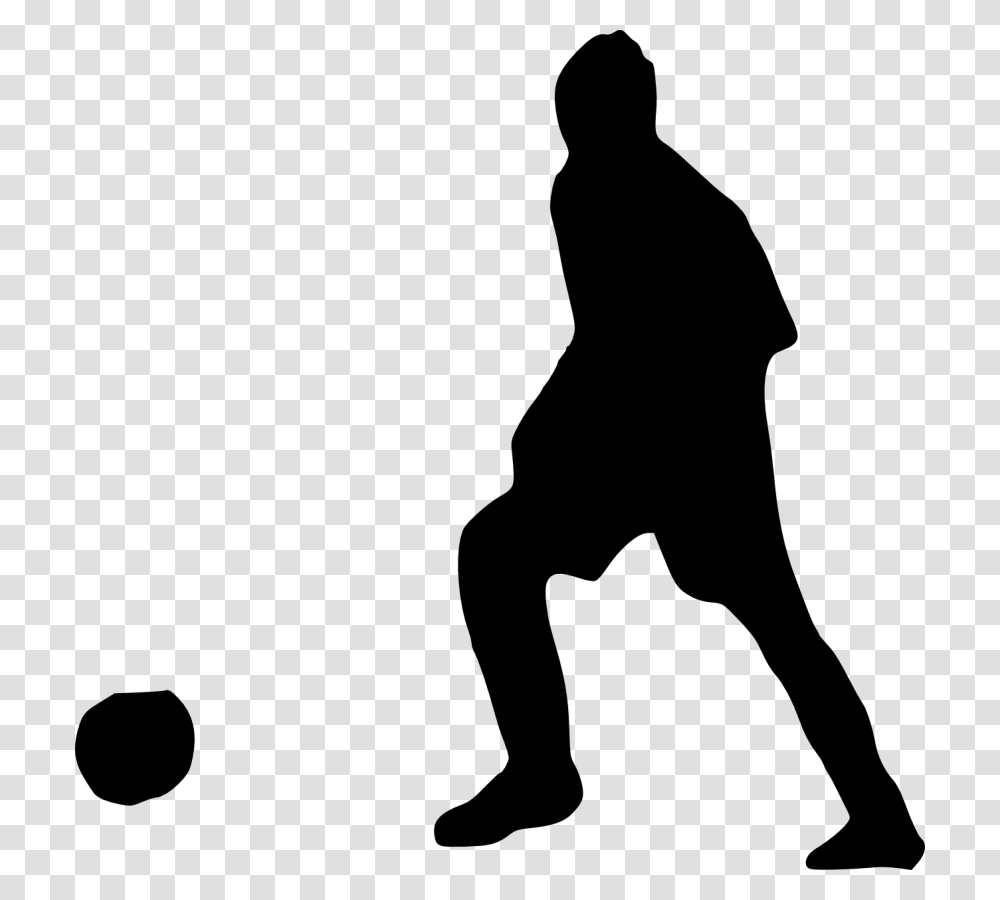 Free Football Player Silhouette Clipart Silhouette, Person, Human, Kneeling Transparent Png