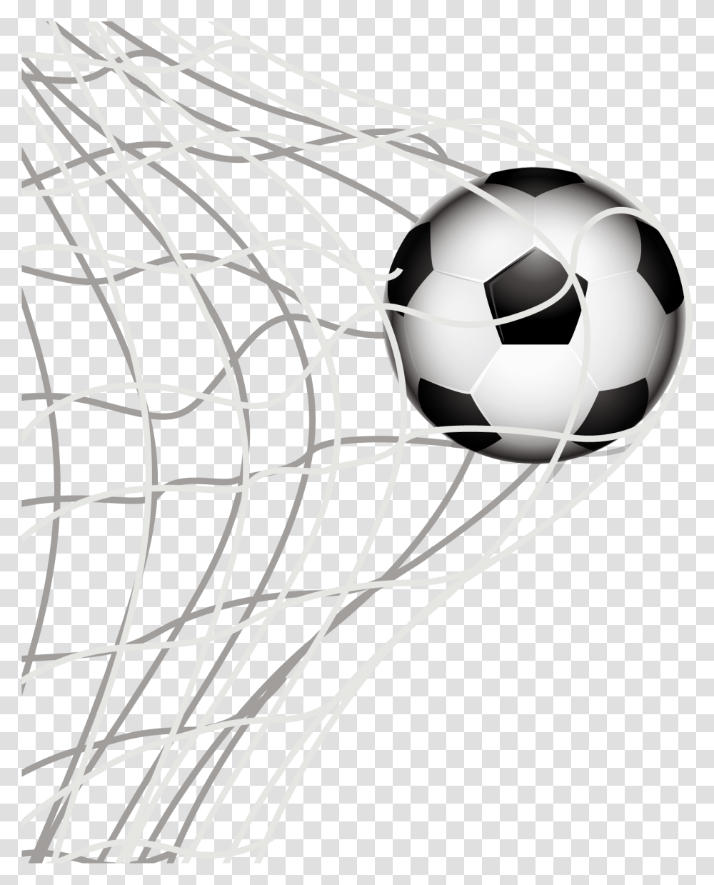 Free Football Vector Art Soccer Ball In Net, Team Sport, Sports, Photography, Badminton Transparent Png