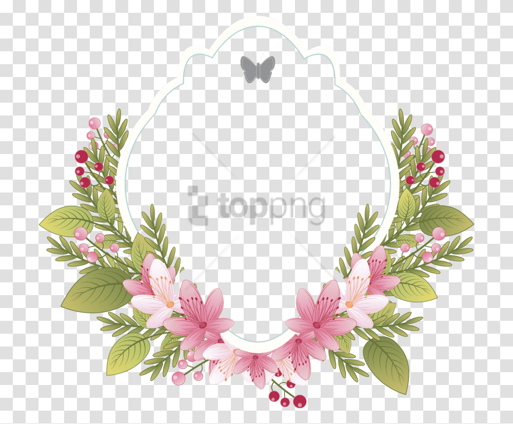 Free Frame Vintage Flower Image With Wedding Frame Vector, Pattern, Plant Transparent Png