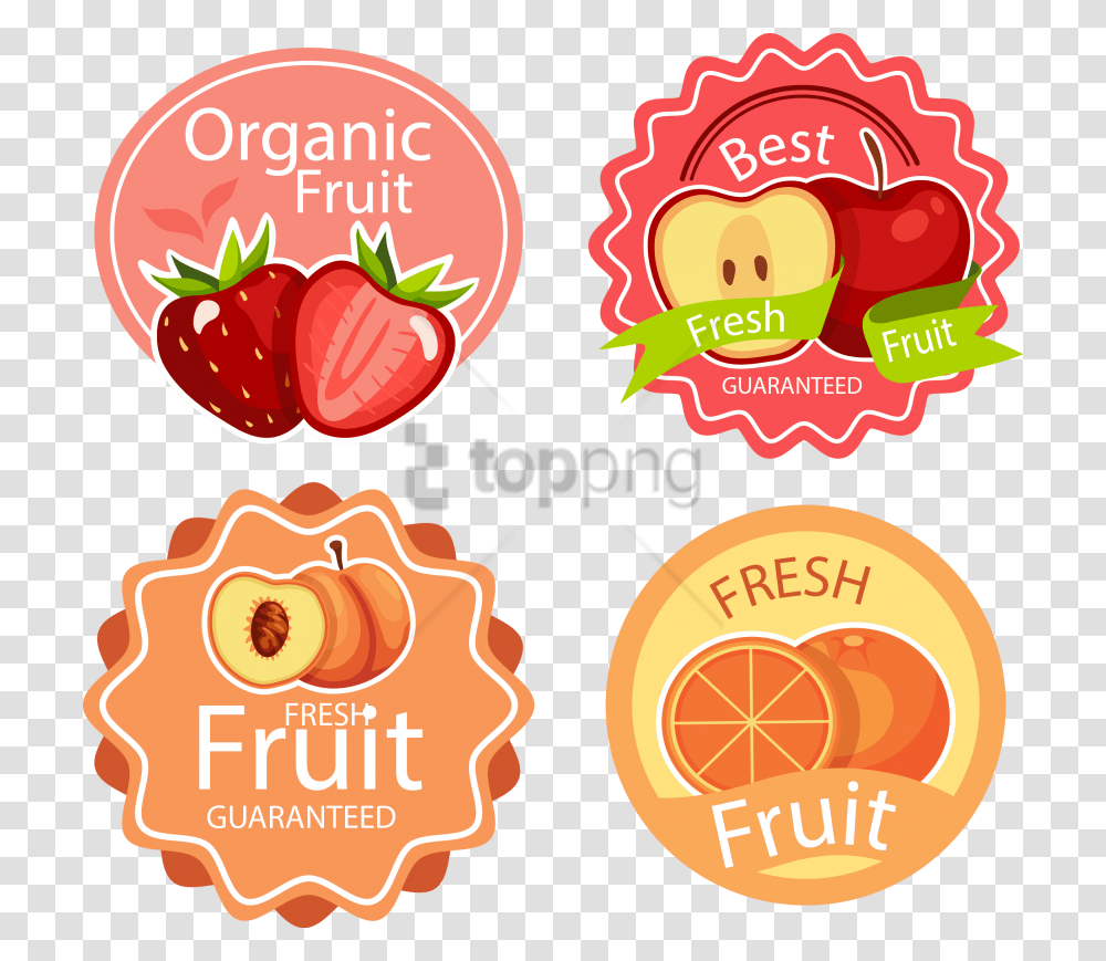Free Fruit Sticker Image With Background Label Sticker, Plant, Food, Strawberry Transparent Png