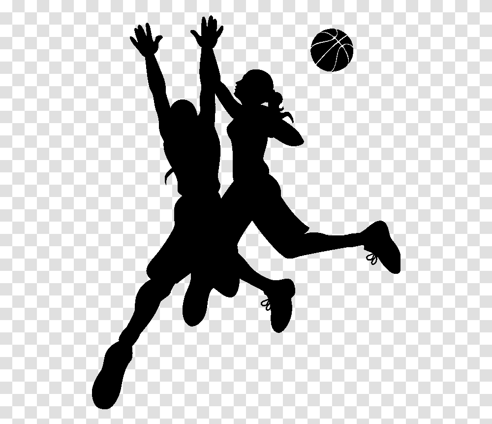 Free Girl Basketball Player Silhouette Streetball, Gray, World Of Warcraft Transparent Png
