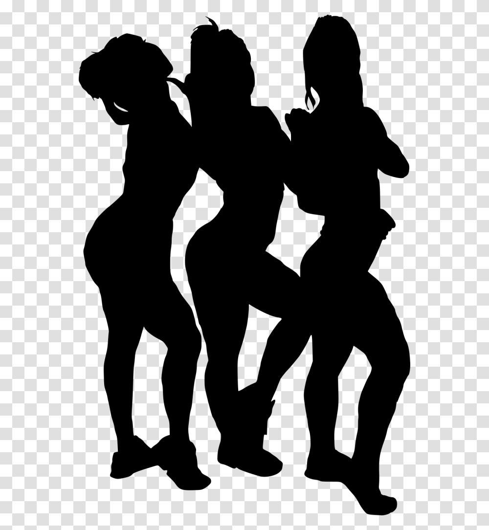 Free Girl Group Hoto Posing Silhouette Images Girls Silhouette Free, Person, Human, People, Stencil Transparent Png