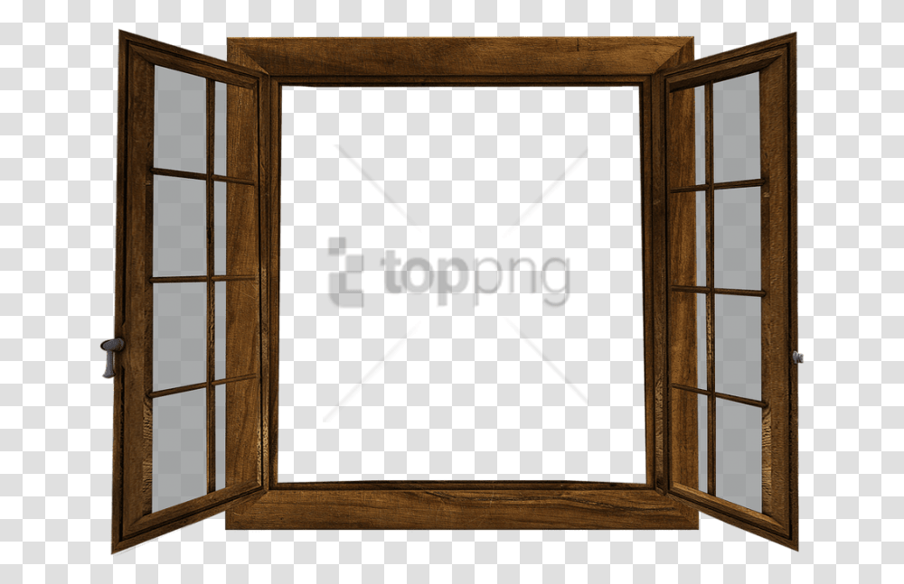 Free Glass Frame Image With Open Window, Picture Window, Wood, Door, Hardwood Transparent Png